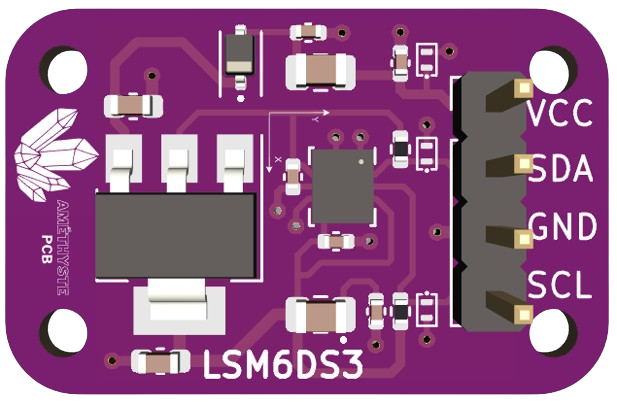 Améthyste PCB Accéléromètre 